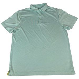 Champion Men's Polo Shirt Short Sleeve L Blue Polyester Spandex Summer